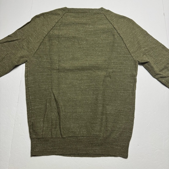 2 J.Crew Rugged Crewneck All Cotton Sweaters In Green, Gray Size: S (Slim Fit) - Picture 4 of 7